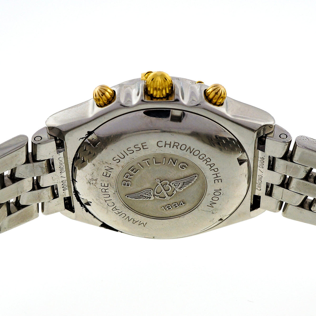 Breitling Chronomat B130501 18k Steel Automatic Watch Pilot Bracelet White Dial – image 19