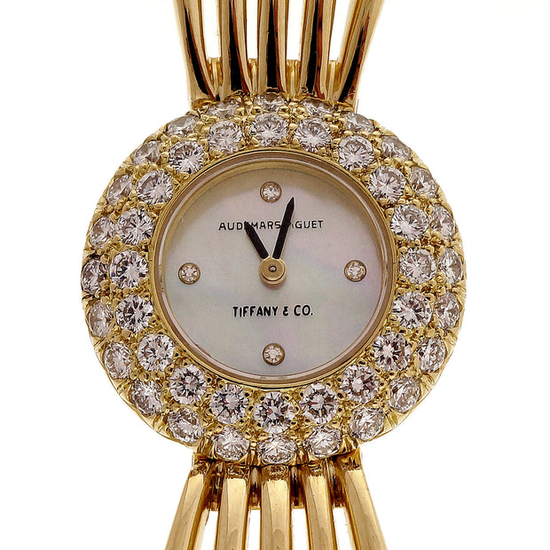 Estate Tiffany & Co 18k 2.00ct Diamond Audemars Piguet Ladies Wrist Watch