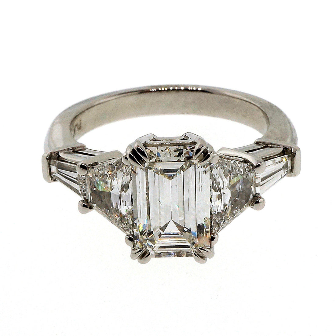 Art Deco 1.78 Carat Diamond Platinum Engagement Ring – image 2