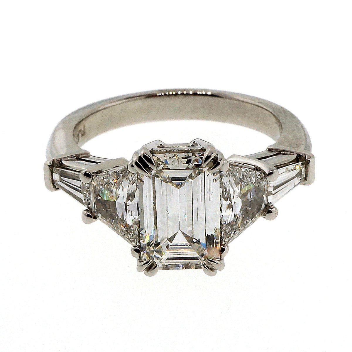Art Deco 1.78 Carat Diamond Platinum Engagement Ring – image 2