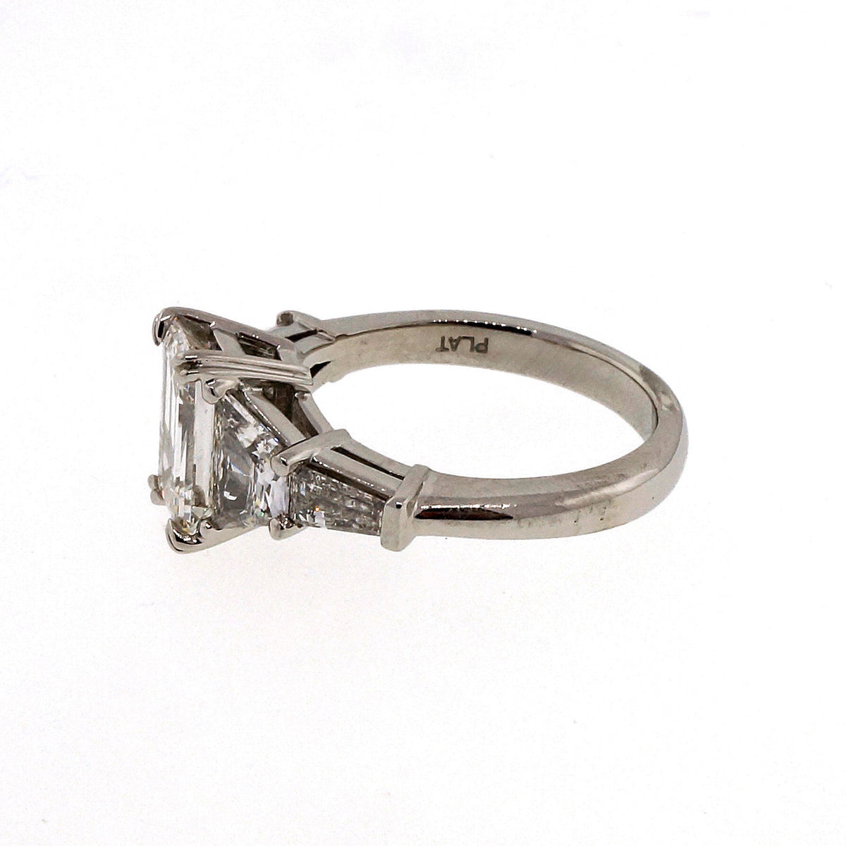 Art Deco 1.78 Carat Diamond Platinum Engagement Ring – image 3