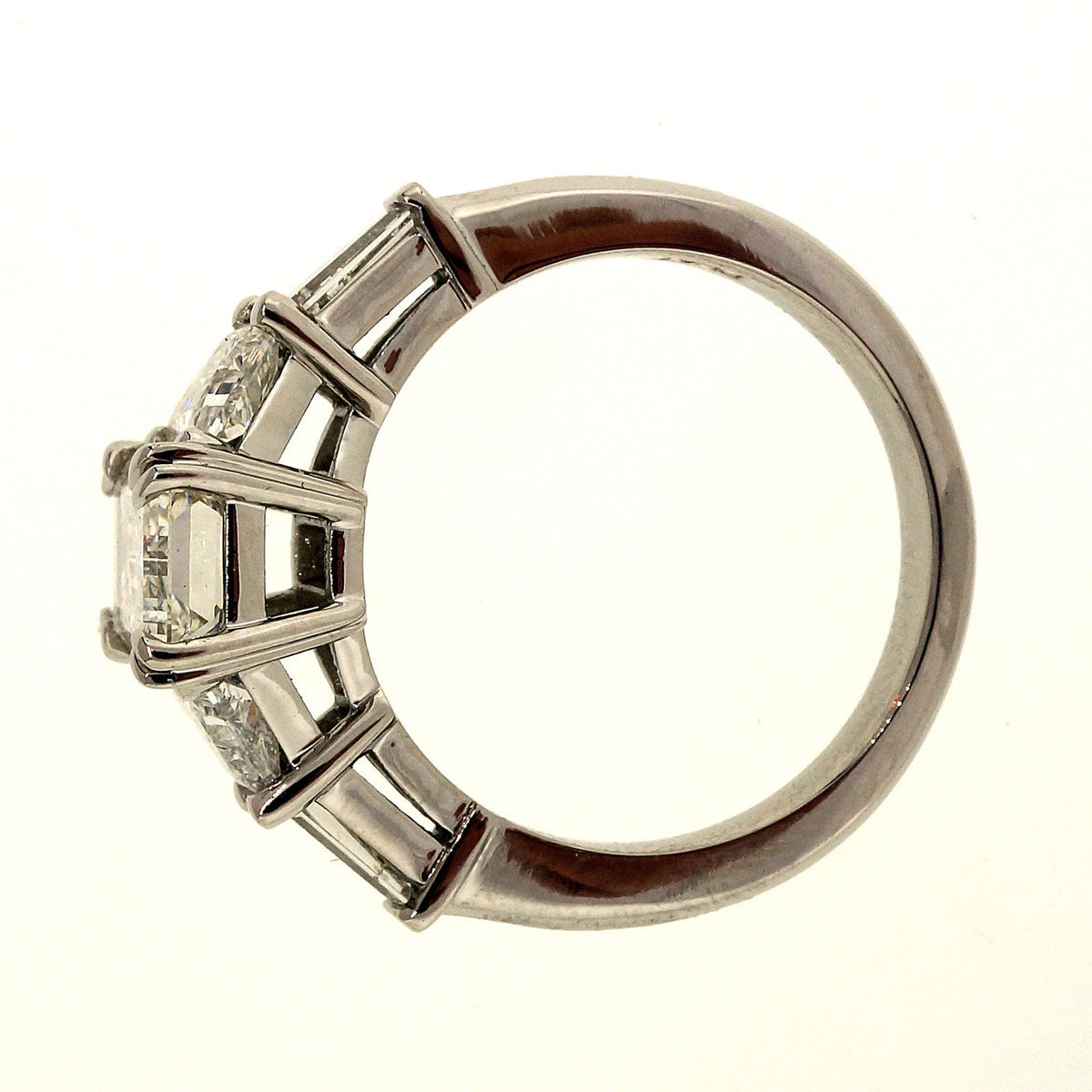 Art Deco 1.78 Carat Diamond Platinum Engagement Ring – image 4