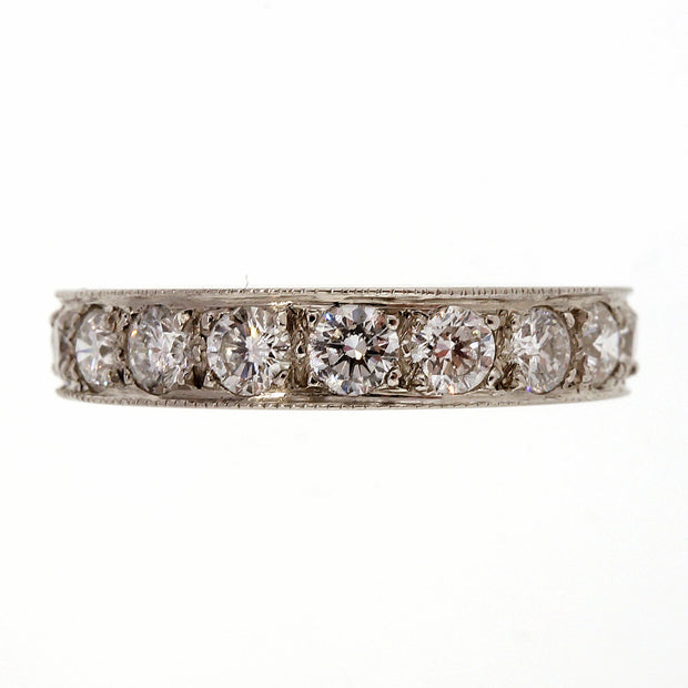 2.25 Carat Diamond Platinum Eternity Wedding Band