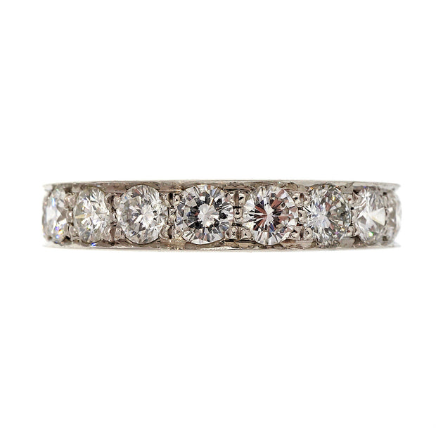2.30 Carat Diamond Platinum Eternity Wedding Band Ring