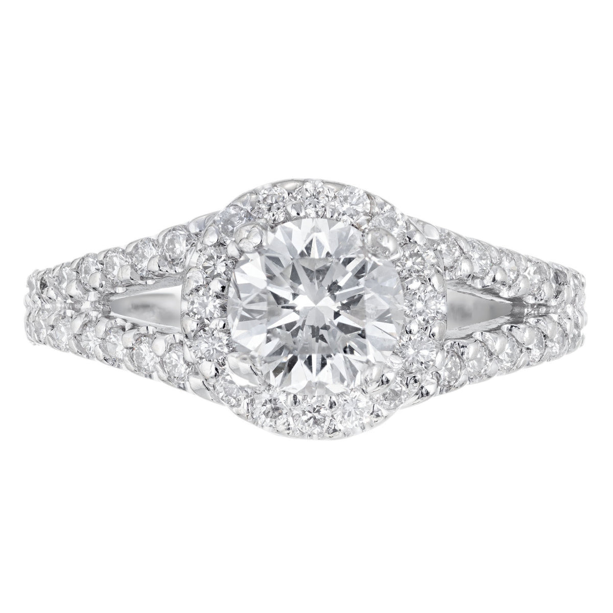 EGL Certified 1.02 Carat Diamond Platinum Engagement Ring – image 2