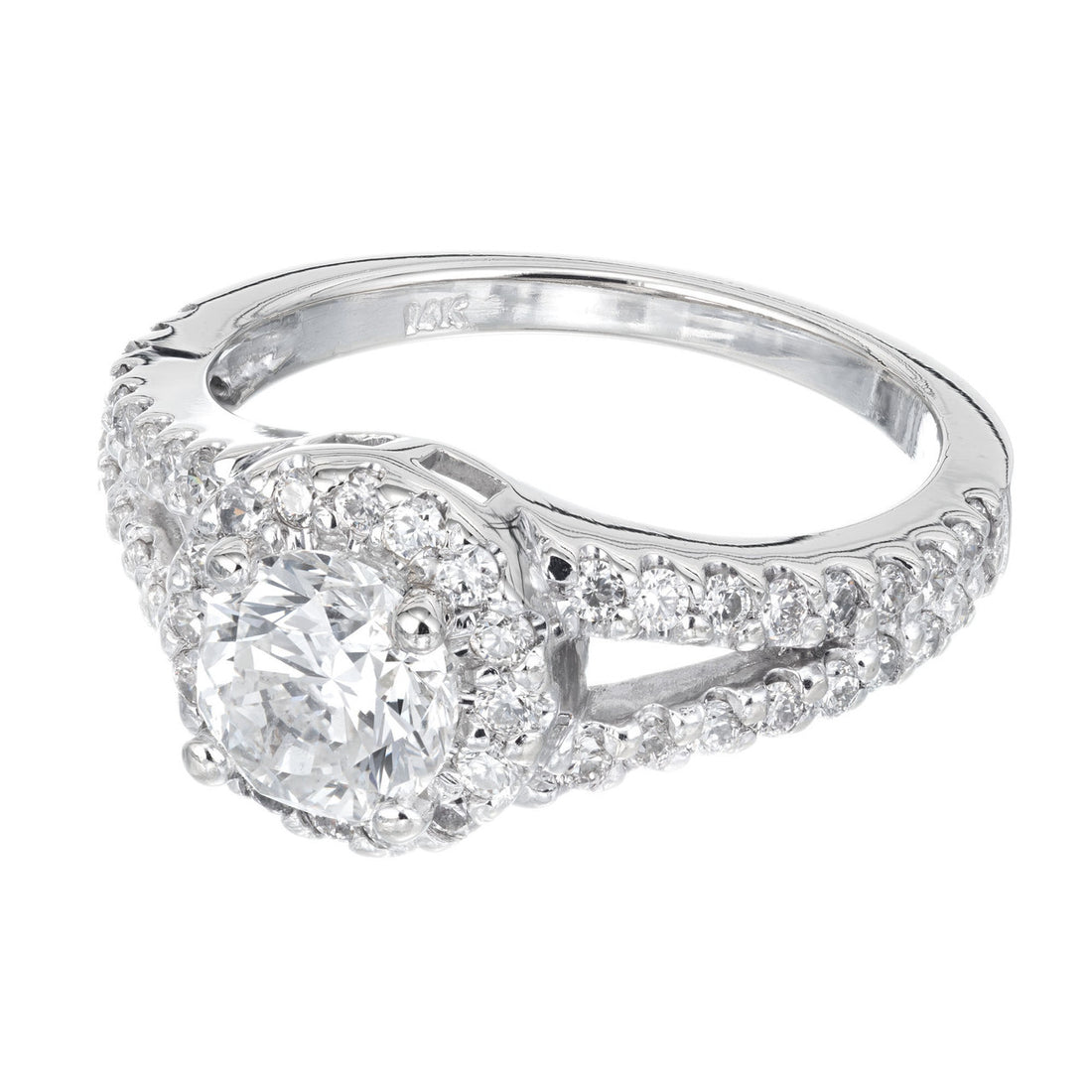 EGL Certified 1.02 Carat Diamond Platinum Engagement Ring – image 3