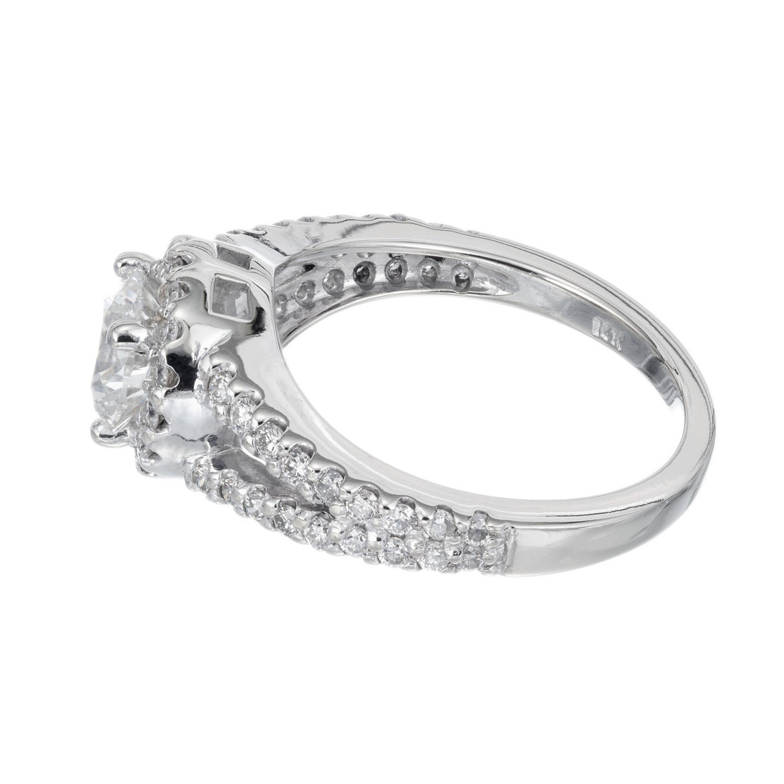 EGL Certified 1.02 Carat Diamond Platinum Engagement Ring – image 7