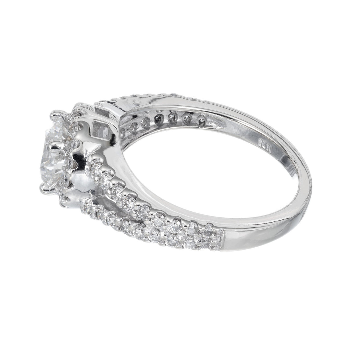 EGL Certified 1.02 Carat Diamond Platinum Engagement Ring – image 7