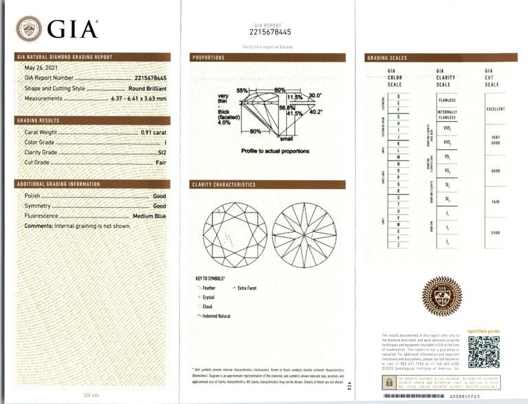Peter Suchy GIA Certified .91 Carat Diamond Gold Solitaire Engagement Ring – image 4