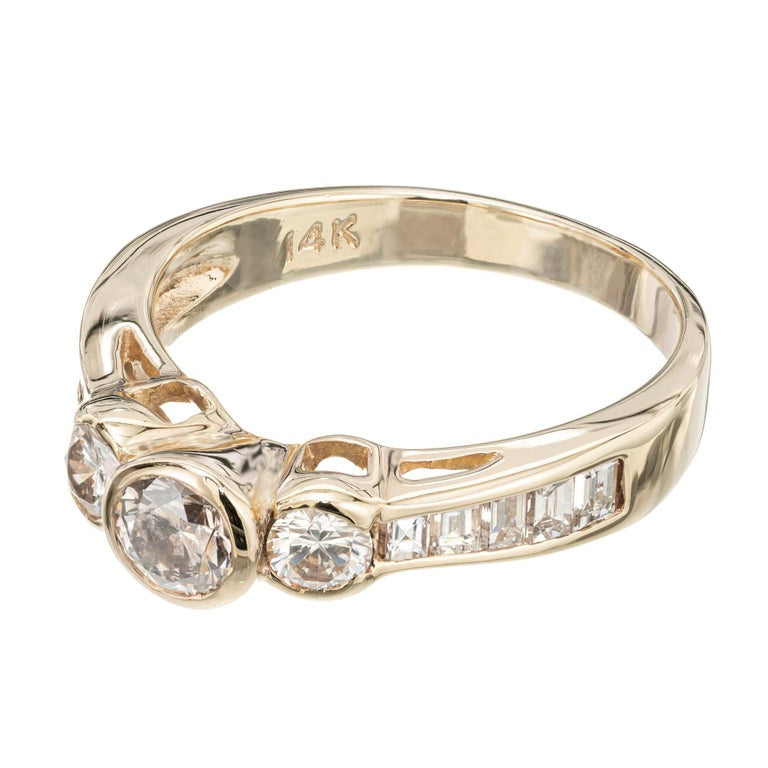 .30 Carat Brown Diamond Yellow Gold Engagement Ring – image 3