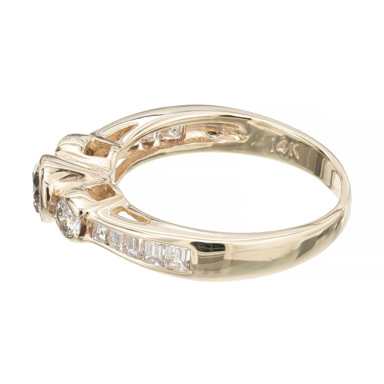 .30 Carat Brown Diamond Yellow Gold Engagement Ring – image 4