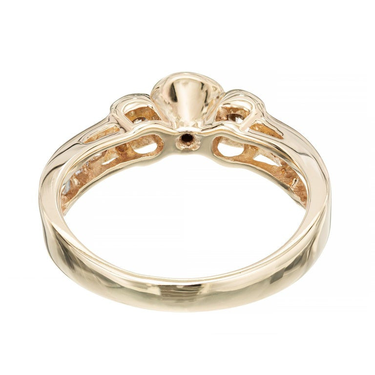 .30 Carat Brown Diamond Yellow Gold Engagement Ring – image 5