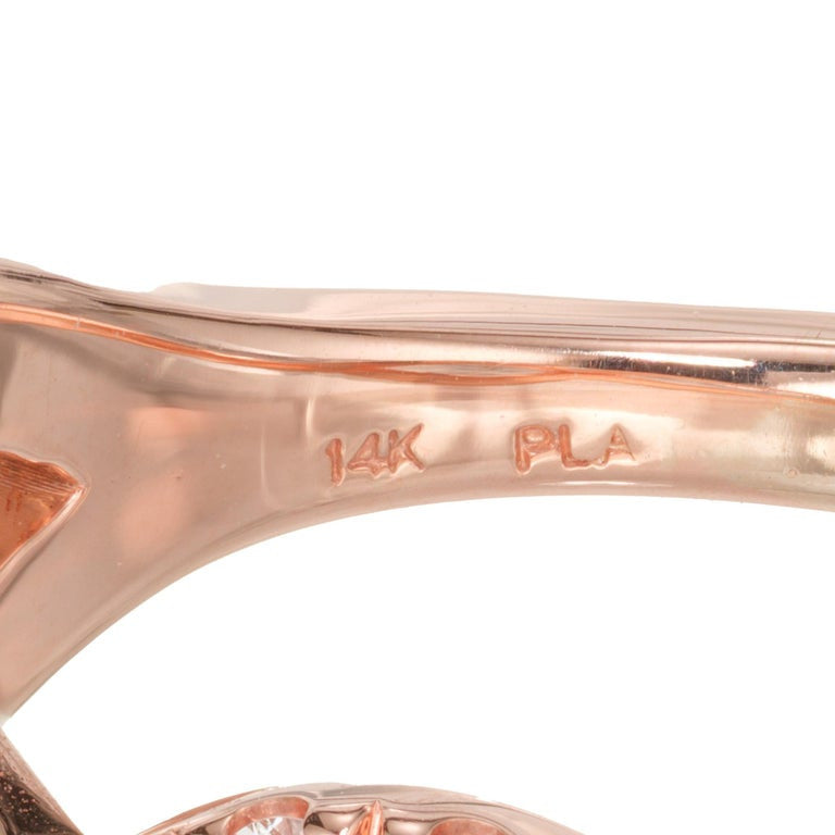 Peter Suchy GIA Certified 1.59 Carat Diamond Platinum Rose Gold Engagement Ring – image 7