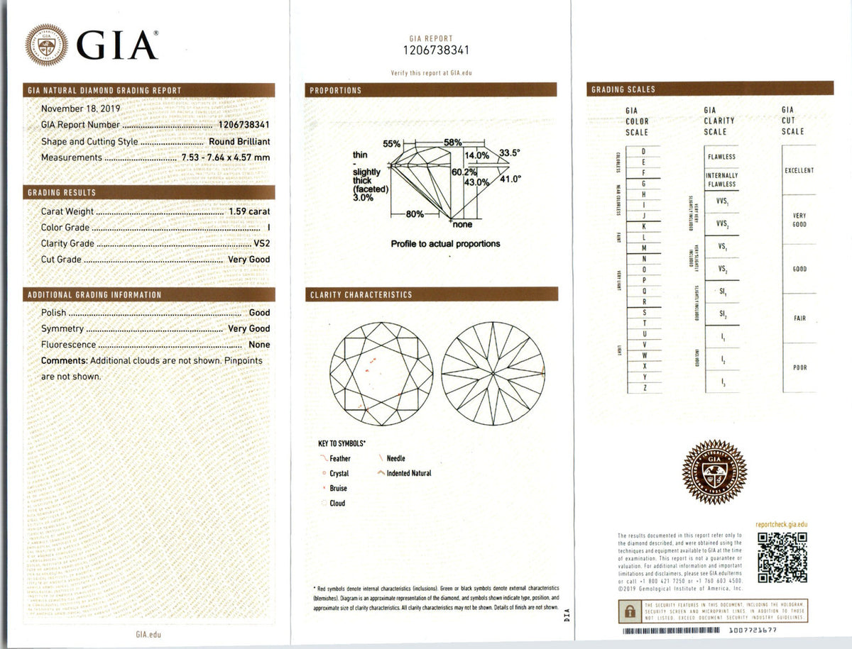Peter Suchy GIA Certified 1.59 Carat Diamond Platinum Rose Gold Engagement Ring – image 3
