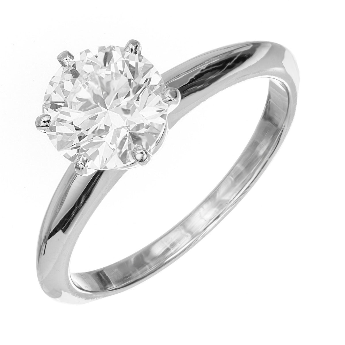 Tiffany & Co GIA Certified 1.40 Carat Diamond Platinum Engagement Ring
