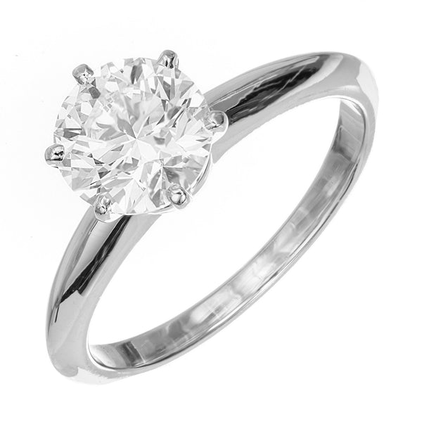 Tiffany & Co GIA Certified 1.40 Carat Diamond Platinum Engagement Ring
