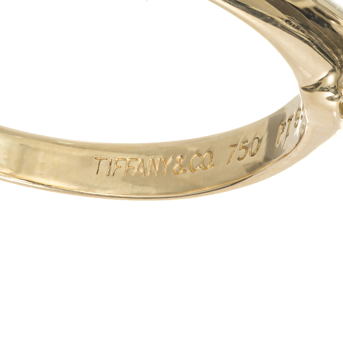 Tiffany & Co GIA Certified 1.00 Carat Diamond Platinum Yellow Gold Ring – image 8