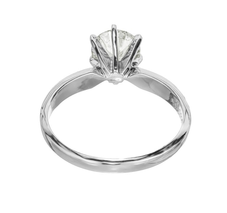 EGL Certified 1.10 Carat Round Diamond Platinum Solitaire Engagement Ring – image 6
