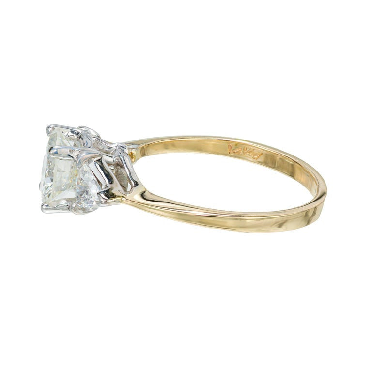 EGL Certified 1.20 Carat Round Diamond Two Tone Gold Engagement Ring – image 3