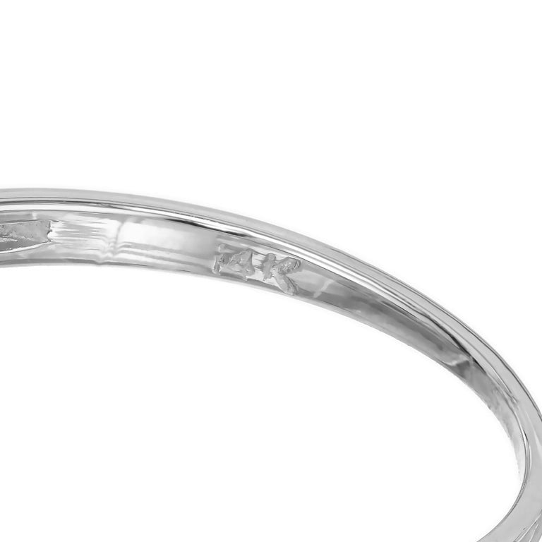 EGL Certified .64 Carat Diamond White Gold Three-Stone Engagement Ring – image 6