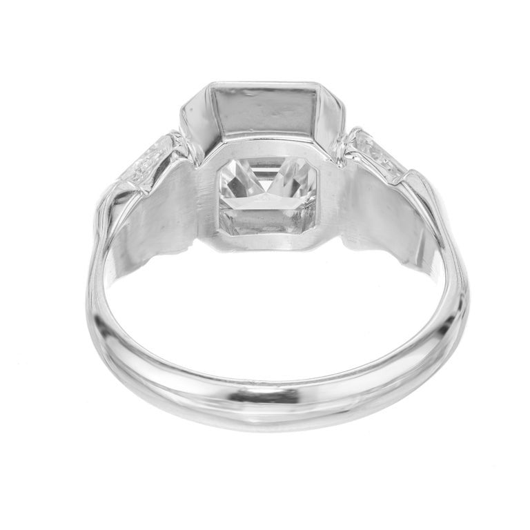 Peter Suchy GIA Certified 2.04 Carat Square Diamond Platinum Engagement Ring – image 6