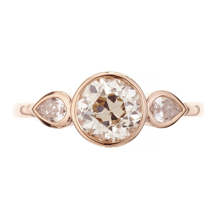Peter Suchy GIA Certified 1.42 Carat Round Diamond Rose Gold Engagement Ring – image 2