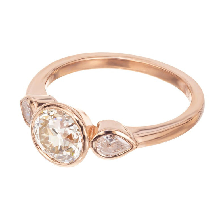 Peter Suchy GIA Certified 1.42 Carat Round Diamond Rose Gold Engagement Ring – image 4
