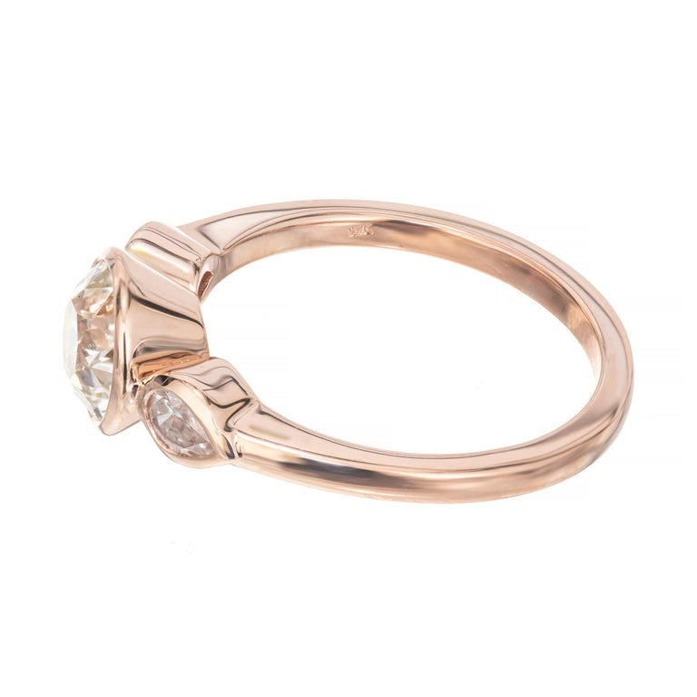 Peter Suchy GIA Certified 1.42 Carat Round Diamond Rose Gold Engagement Ring – image 5