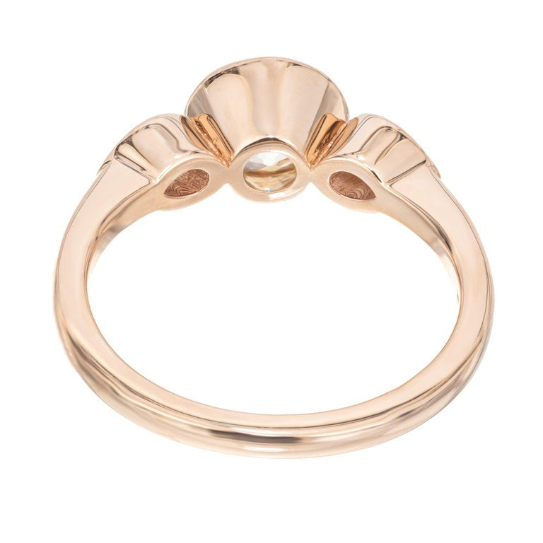 Peter Suchy GIA Certified 1.42 Carat Round Diamond Rose Gold Engagement Ring – image 6