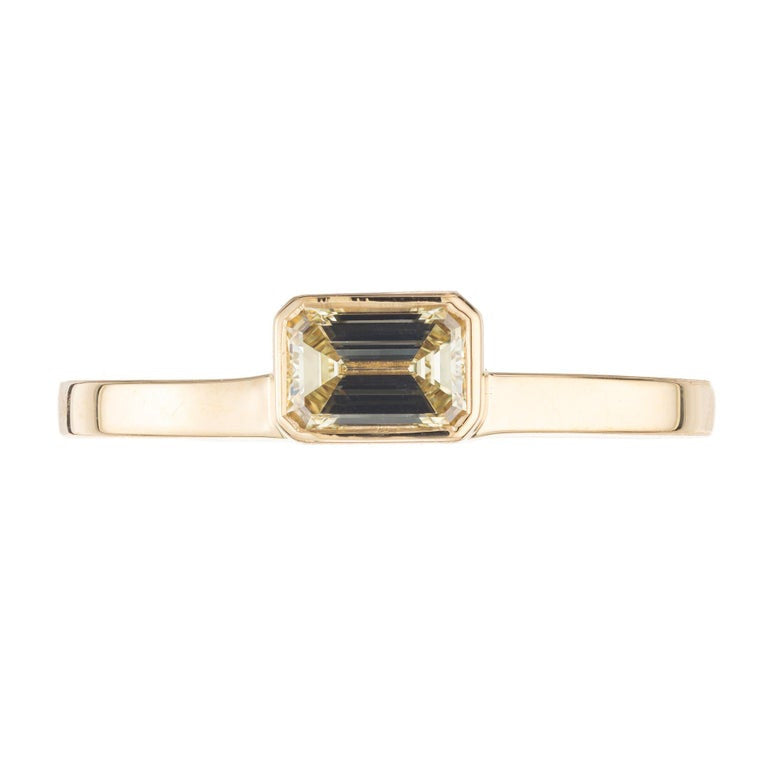 Peter Suchy GIA Certified .37 Carat Diamond Yellow Gold Engagement Ring – image 3