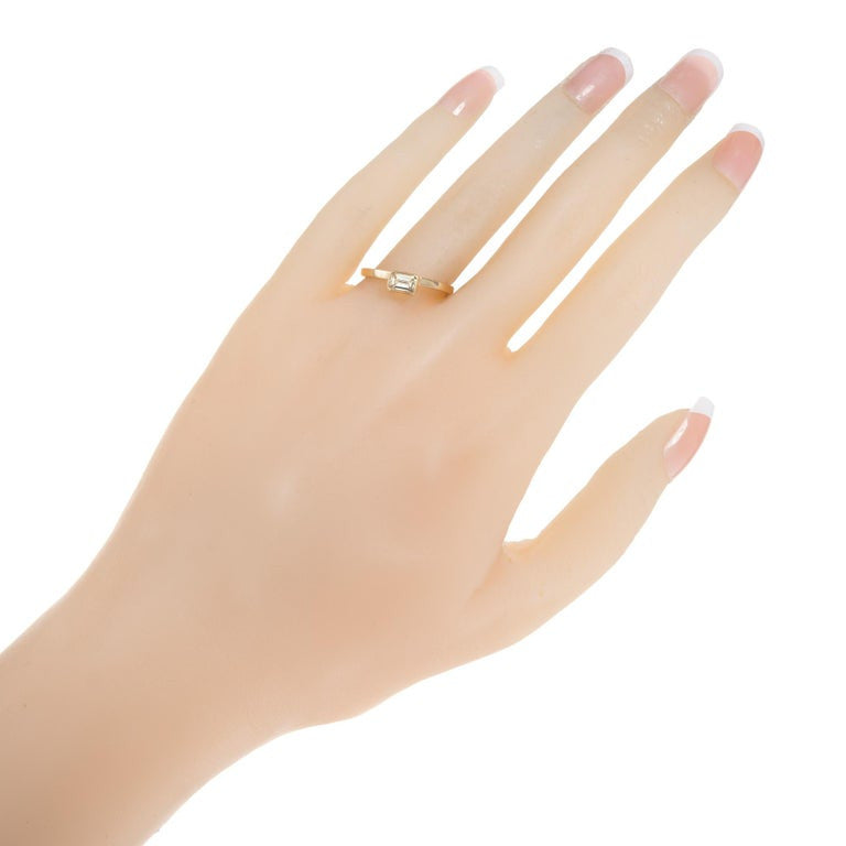Peter Suchy GIA Certified .37 Carat Diamond Yellow Gold Engagement Ring – image 8