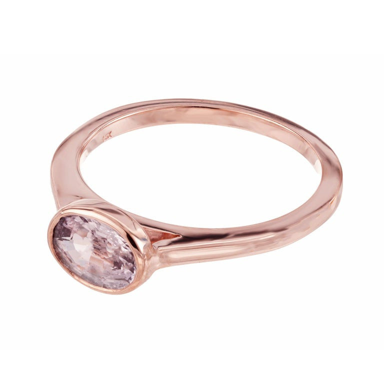 Peter Suchy GIA 1.06 Carat Padparadscha Sapphire Rose Gold Engagement Ring – image 2