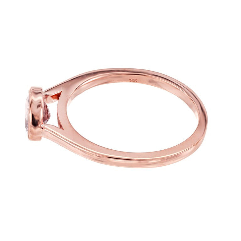 Peter Suchy GIA 1.06 Carat Padparadscha Sapphire Rose Gold Engagement Ring – image 3