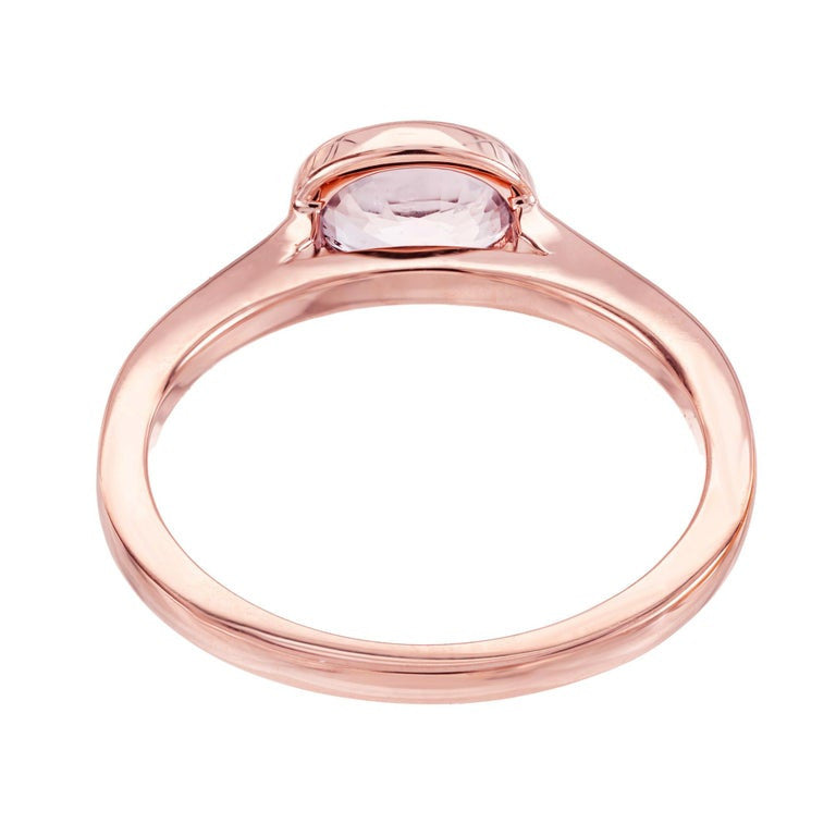 Peter Suchy GIA 1.06 Carat Padparadscha Sapphire Rose Gold Engagement Ring – image 6