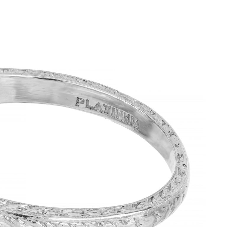 EGL Certified 2.05 Carat Old Mine Diamond Platinum Art Deco Engagement Ring – image 7