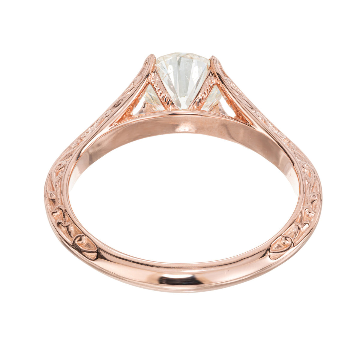 Peter Suchy EGL Certified 1.05 Carat Diamond Rose Gold Engagement Ring – image 6