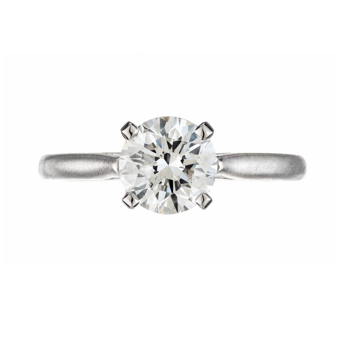 Peter Suchy GIA Certified 1.54 Carat Diamond Platinum Solitaire Engagement Ring – image 2