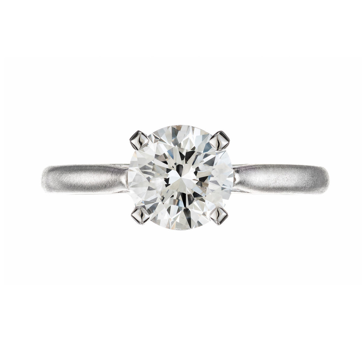 Peter Suchy GIA Certified 1.54 Carat Diamond Platinum Solitaire Engagement Ring – image 2