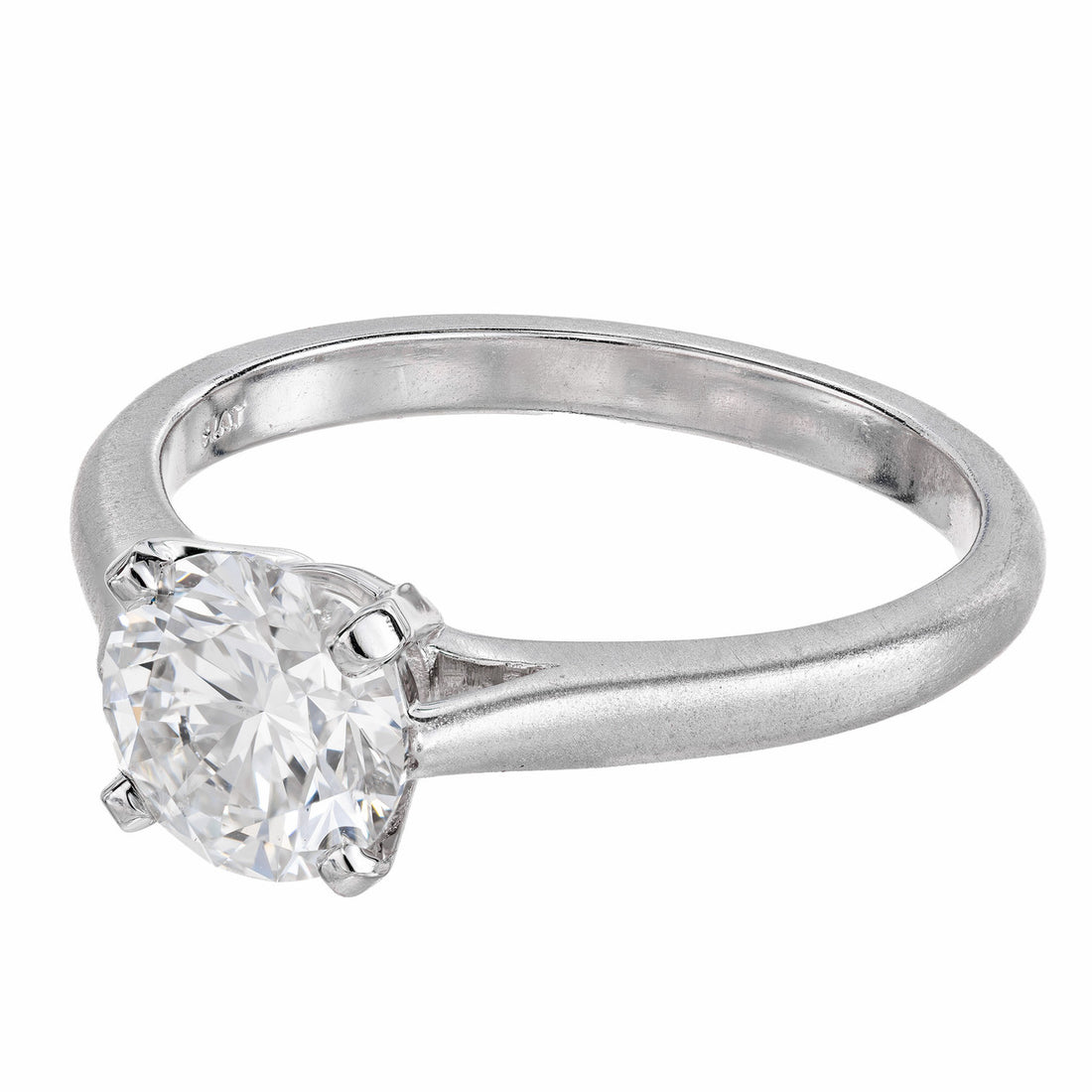Peter Suchy GIA Certified 1.54 Carat Diamond Platinum Solitaire Engagement Ring – image 4