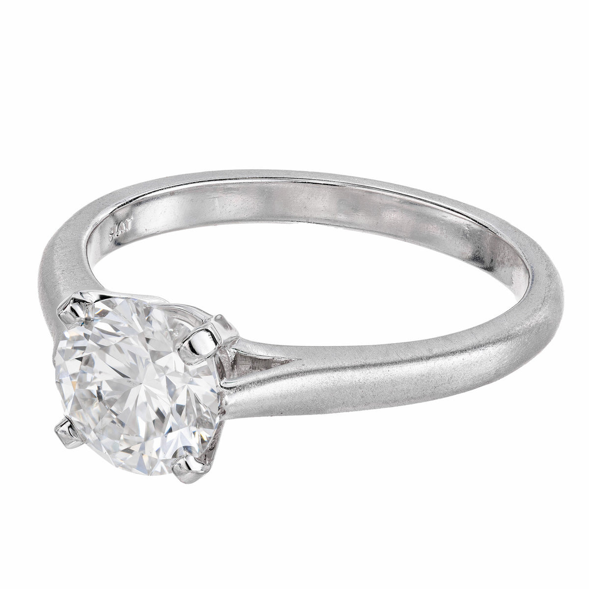 Peter Suchy GIA Certified 1.54 Carat Diamond Platinum Solitaire Engagement Ring – image 4