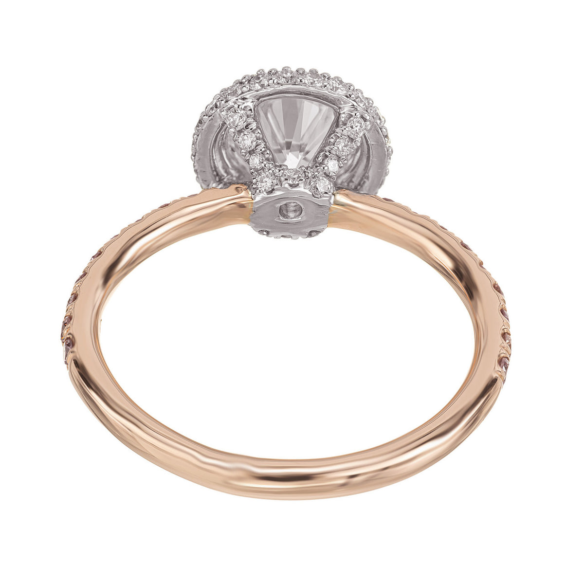 Peter Suchy .96 Carat Lab Grown Diamond Halo Rose Gold Solitaire Engagement Ring – image 8