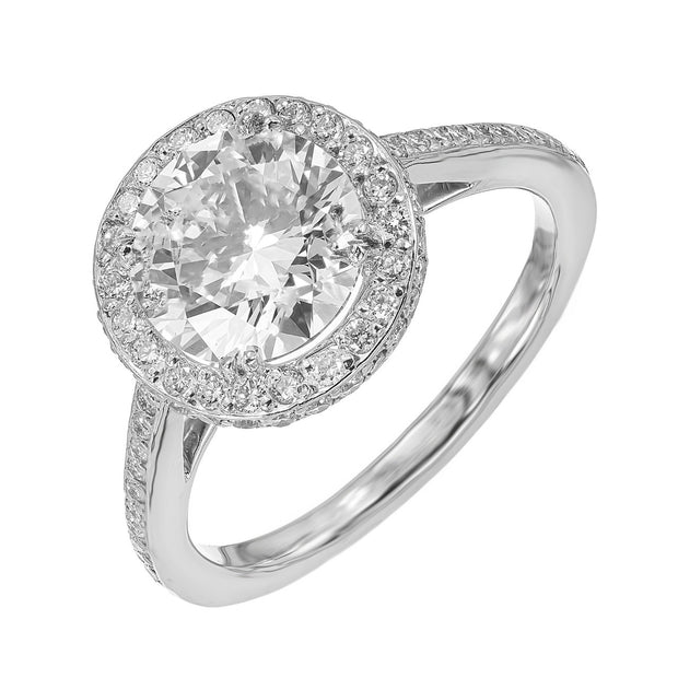 2.09 Carat IGI Certified Lab Grown Diamond Platinum Engagement Ring