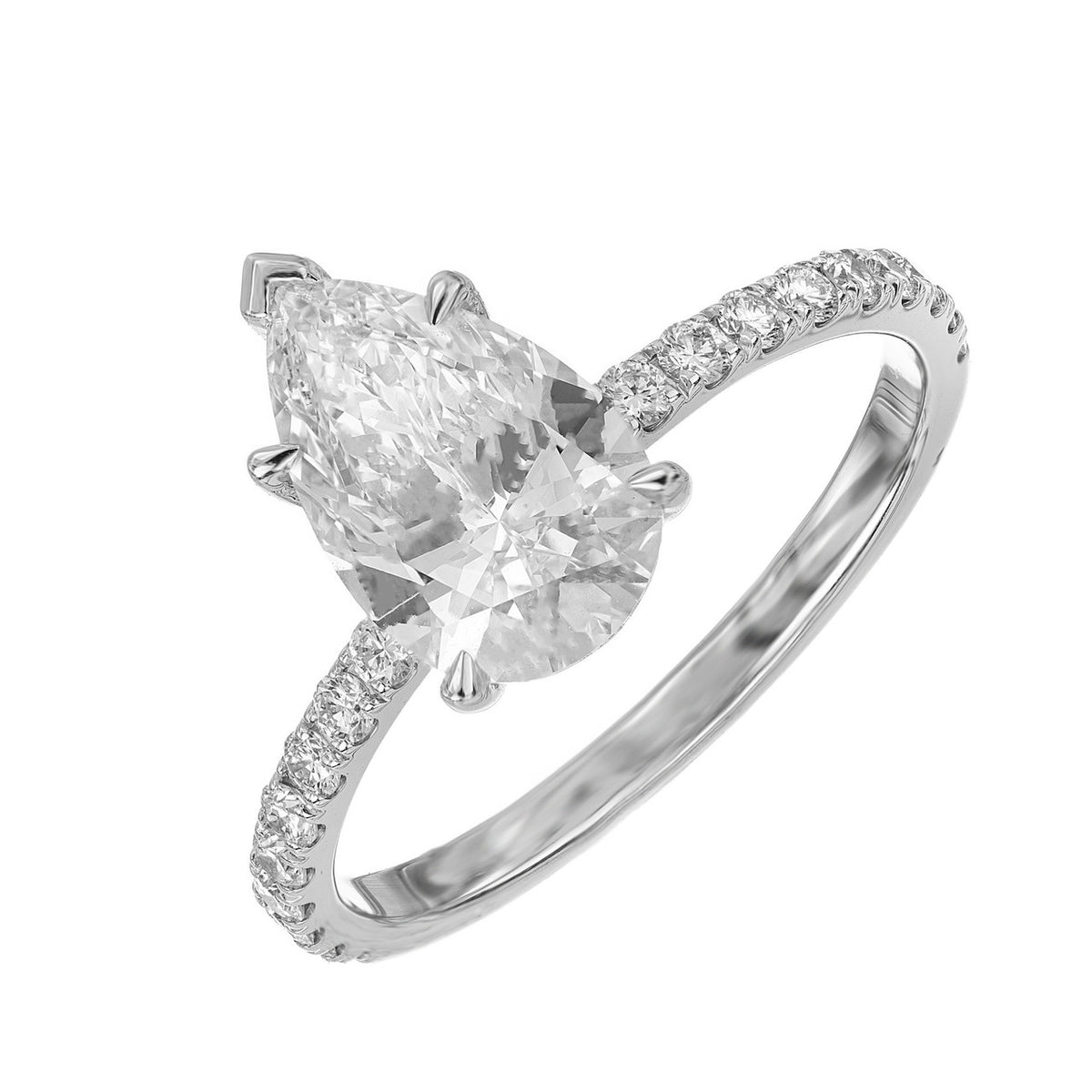1.63 Carat Lab Grown Diamond White Gold Engagement Ring – image 2