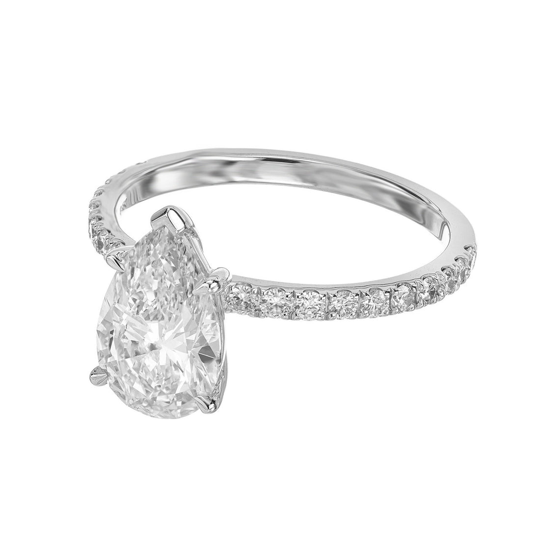 1.63 Carat Lab Grown Diamond White Gold Engagement Ring – image 4