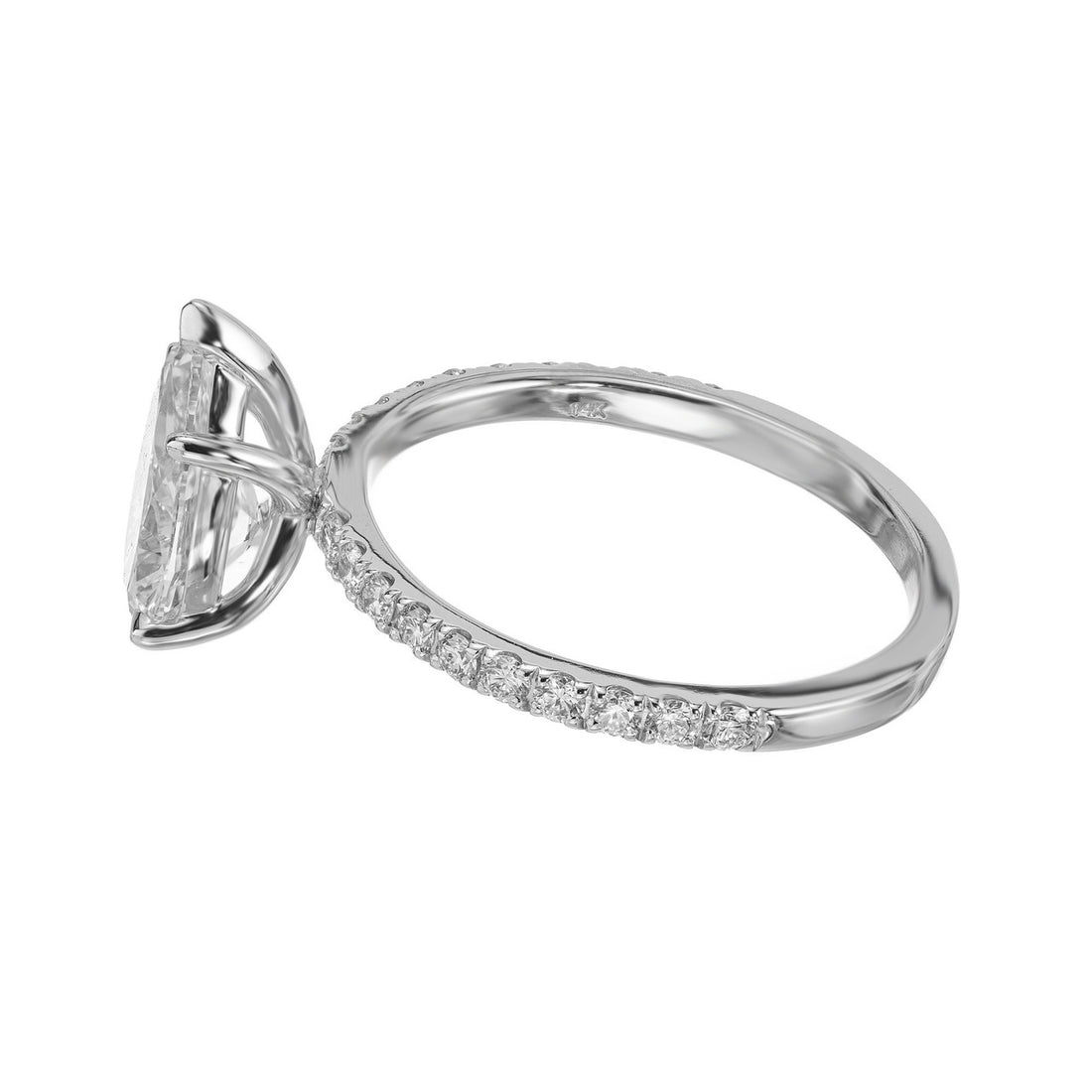 1.63 Carat Lab Grown Diamond White Gold Engagement Ring – image 5
