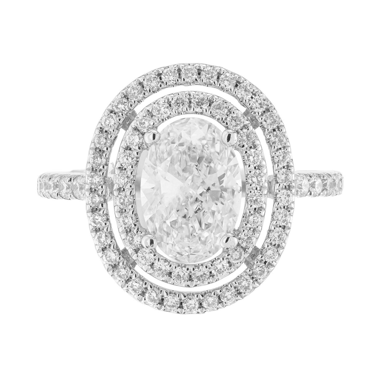 1.31 Carat Lab Grown Diamond Halo Engagement Ring – image 2