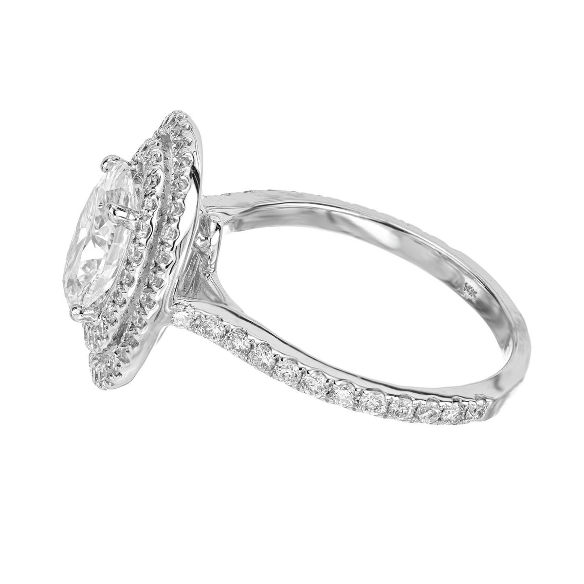 1.31 Carat Lab Grown Diamond Halo Engagement Ring – image 5