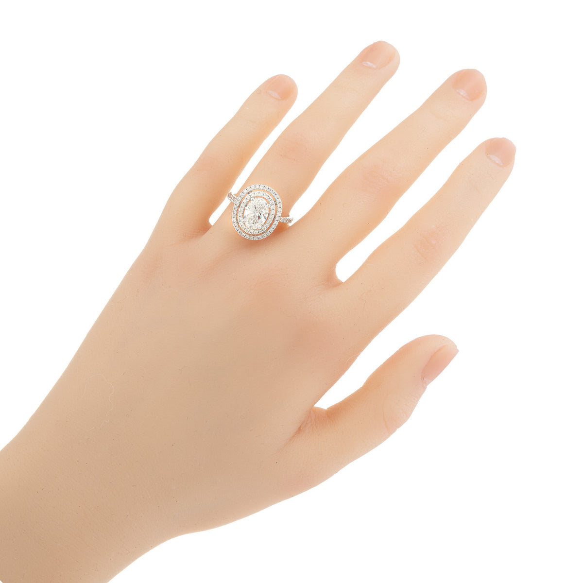 1.31 Carat Lab Grown Diamond Halo Engagement Ring – image 8