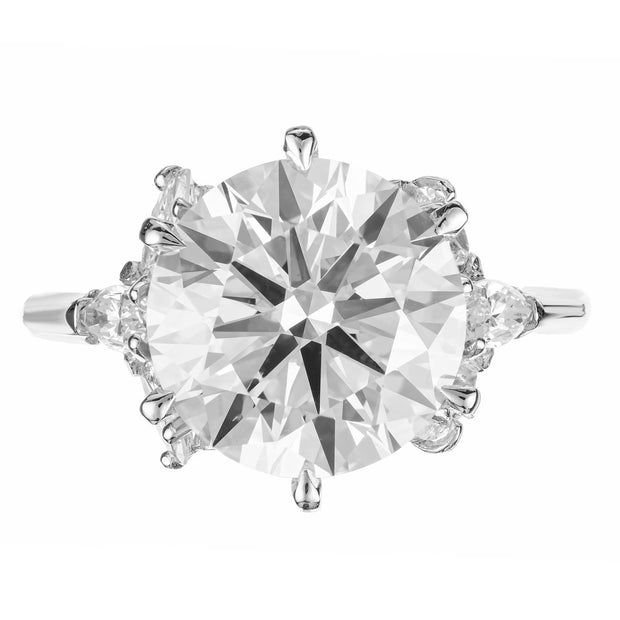 Certified 5.03 Carat Lab Grown Diamond Platinum Engagement Ring