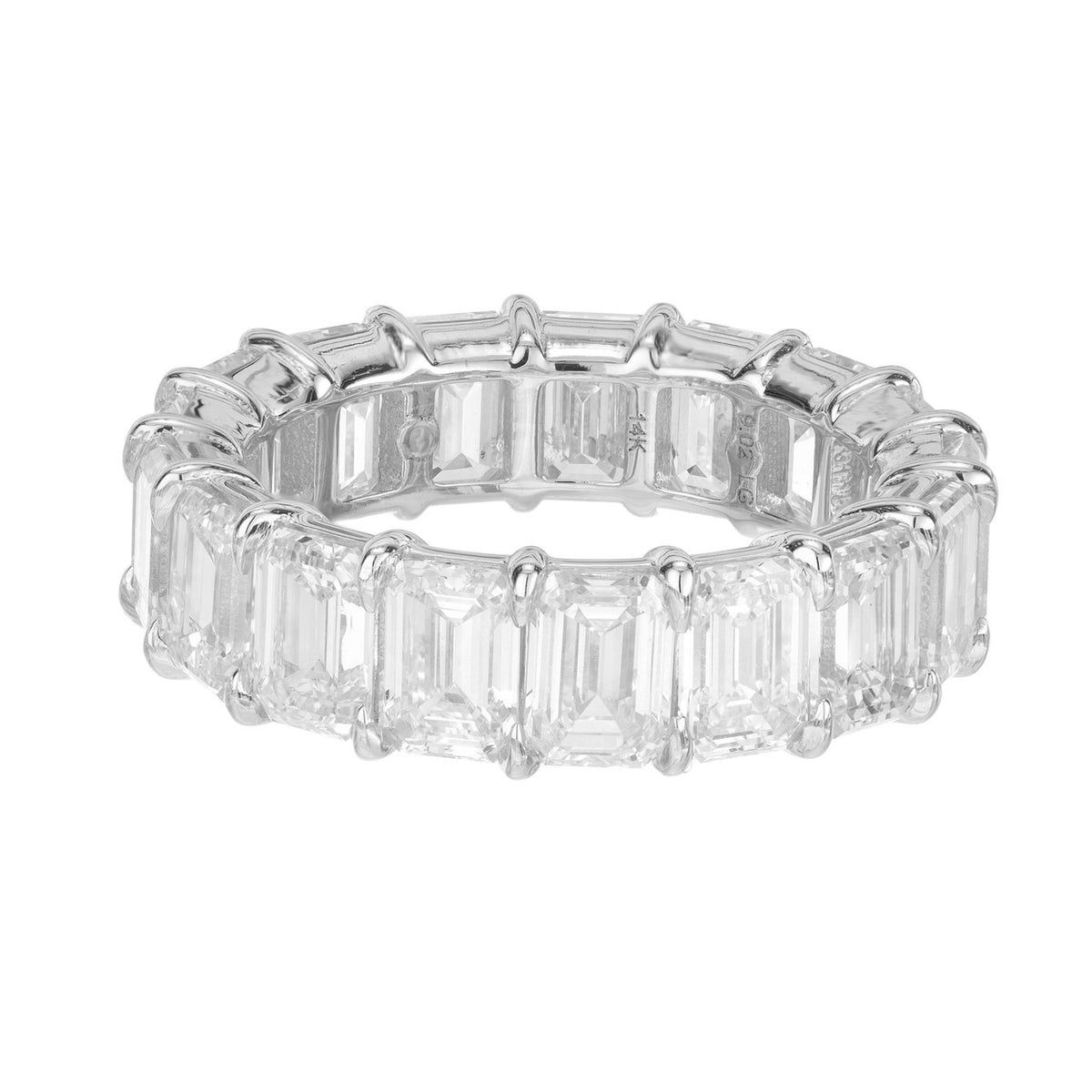 9.02 Carat Lab Grown Diamond 14k White Gold Eternity Band Ring – image 2
